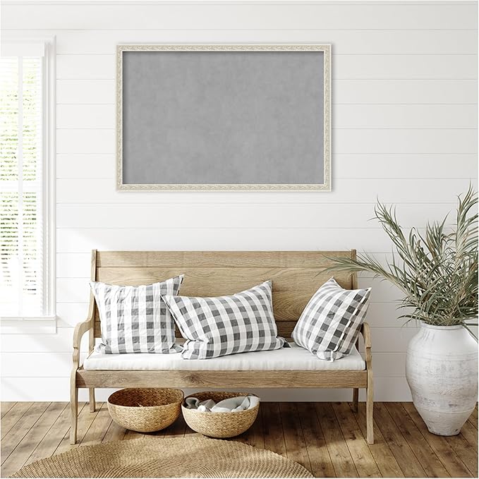 Amanti Art Silver Framed Magnetic Board 26x38 Large Vision Board - Image 5