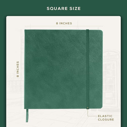 Beechmore Books Square Sketchbook – 8x8 Premium Vegan Leather Bound Large - Image 3