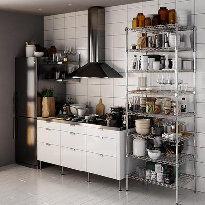 Regal Altair 21" Deep x 30" Wide x 86" Height Wire Shelving Kit | 8-Tier | NSF - Image 2