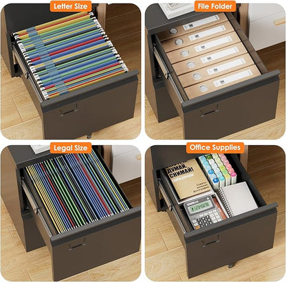 SUXXAN 2 Drawer File Cabinet - Image 5