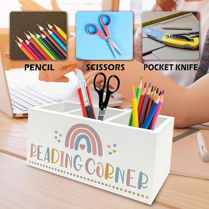 QZQE Boho Reading Corner Pen Pencil Holder Organizer - Image 6