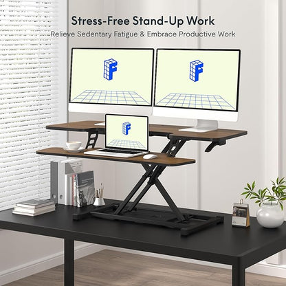 FLXISPOT 42" Standing Desk Converter Sit to Stand up Riser Height Adjustable - Image 4