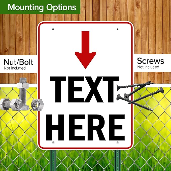 Custom Arrow, Custom Directional Sign, Arrow Down Sign, 36x48 Inches, Rust Free - Image 5