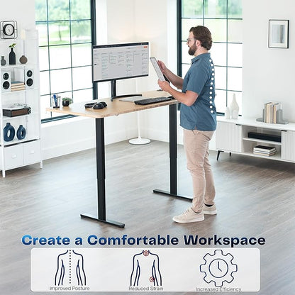 VIVO Heavy Duty Dual Motor Electric Sit Stand Desk Frame, 220 lbs Capacity up - Image 6