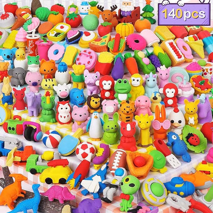 Arscniek 140 Pack Animal Erasers by Arscniektoysforkid