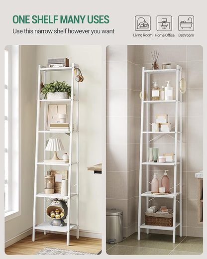 Hzuaneri Ladder Shelf, Bookshelf Bookcase, Freestanding Corner Storage Shelve - Image 4