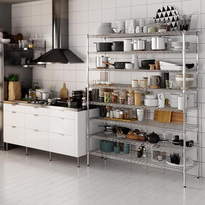 Regal Altair 18" Deep x 60" Wide x 74" Height Wire Shelving Kit | 8-Tier | NSF - Image 6
