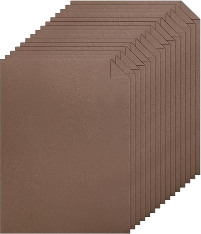 Silunkia 120 Sheets Coffee Color Cardstock 8.5 x 11 Printer Paper, 250gsm/92lb by Silunkia