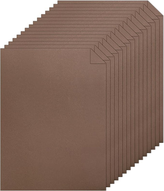 Silunkia 120 Sheets Coffee Color Cardstock 8.5 x 11 Printer Paper, 250gsm/92lb by Silunkia