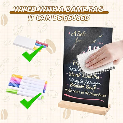 Bouiexye 2 Pack 8.1x12 in Chalkboard Signs - Image 4