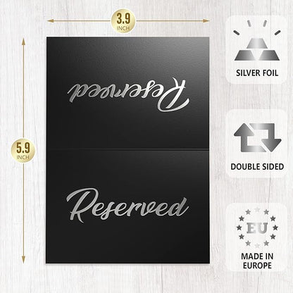 10 Pack Black Reserved Table Signs - Image 6