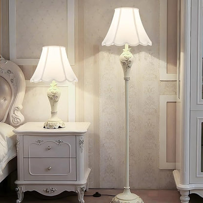 GO&SO Off White Bell Lamp Shade Medium, Scalloped Lampshade Braids - Image 6