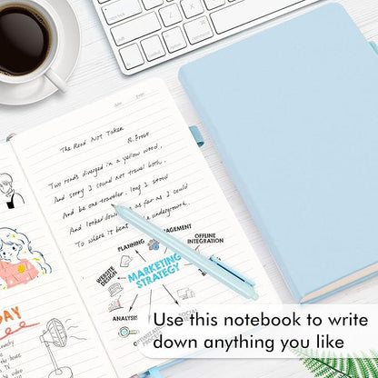 feela 8 Pack Notebooks Journals Bulk, Hardcover Notebook Classic Ruled Lined - Image 4