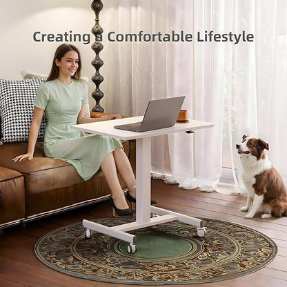 YDN Mobile Mobile Standing Desk, Adjustable Height Portable Laptop Desk - Image 8