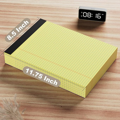 AILZFEI 12 Pack Yellow Legal Pads 8.5 x 11.75 College Ruled Yellow Note Pad - Image 2
