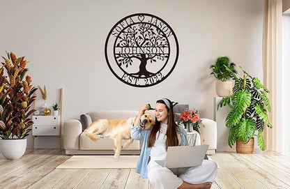 Metal Name Signs Personalized, Custom Tree of Life Signs, Custom Family Name - Image 4