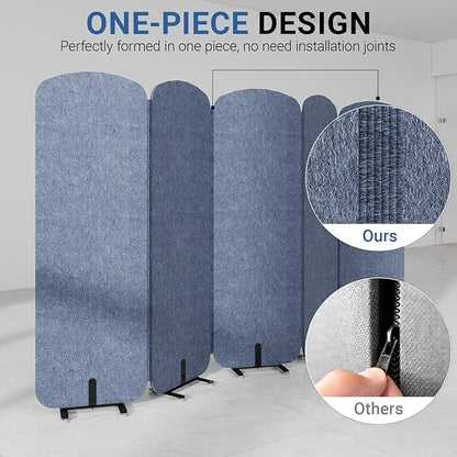 Natwind 5 Panel 122.8 x 71 in Office Room Privacy Protect Space Divider - Image 4