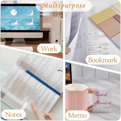 BAYTORY 900 Sheets Transparent Sticky Notes, Self-Adhesive Translucent Writable - Image 7