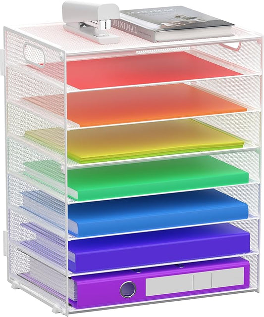 8 Tier Paper Letter Tray Organizer by GoldOrcle