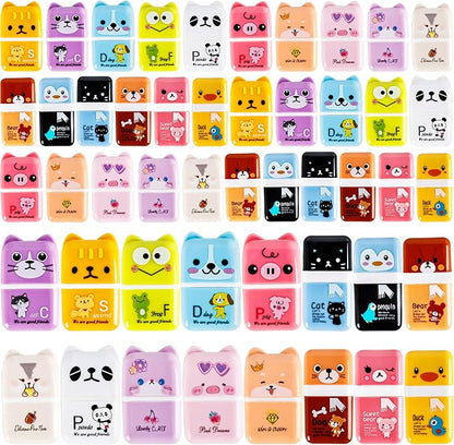48 Pcs Cute Erasers for Kids Fun Animal Erasers Pencil Eraser by Unknown