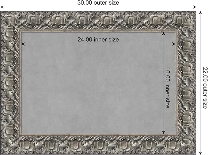 Amanti Art Silver Framed Magnetic Board 22x30 Medium Vision Board - Image 3