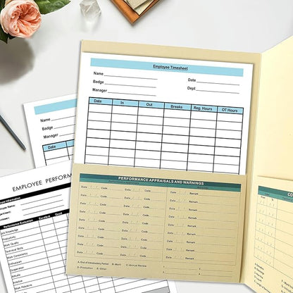 HR Folders for Employee Files – 25-Pack Heavy-Duty Manila Folders - Image 6