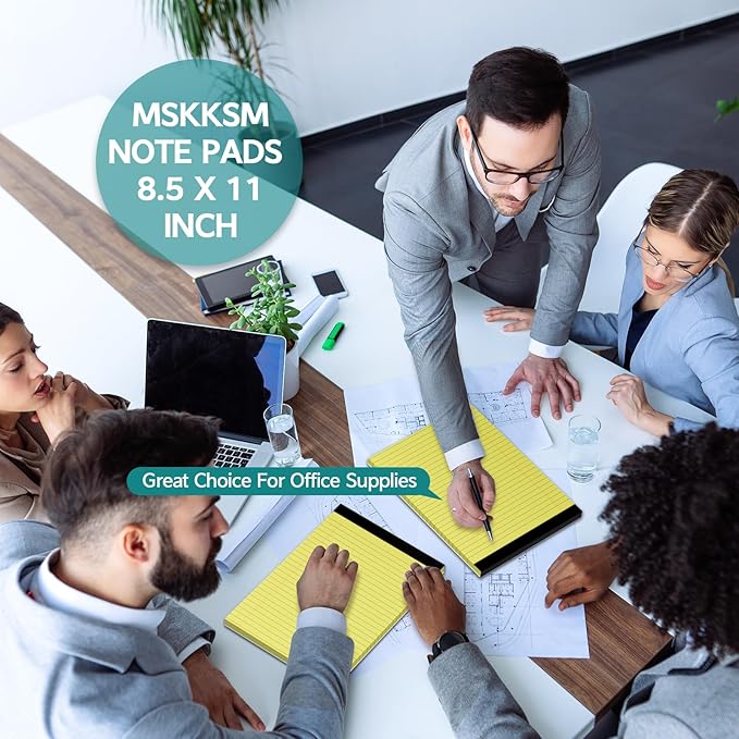 MSKKSM Legal Pads 8.5 x 11, 2 Pack Yellow Note Pads 8.5 x 11 Writing Pads - Image 5
