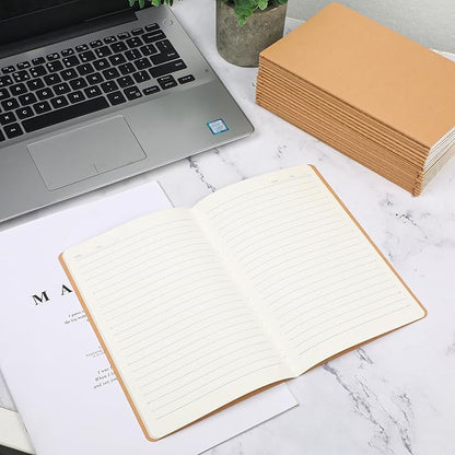 miikoul 4 Pack A5 Kraft Paper Notebook Lined Journal Bulk, 8.3 X 5.5 Inch - Image 7