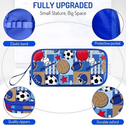 Fitvc Large Pencil Case for Boys, Sports Boys Pencil Pouch for Kids Teens School - Image 2