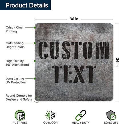 Custom Sign, Custom Street Sign, 11 Font Colors, 13 Font Styles, 4 Hole Options - Image 6