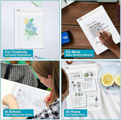 ViVin Legal Pads 8.5 x 11 Inch, Wide Ruled Note Pads, 12 Pack, 50 Sheet/Pad - Image 6