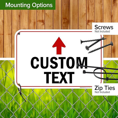 Custom Arrow, Custom Directional Sign, Up Arrow, 12x18 Inches, 55 mil thick - Image 5