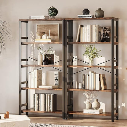 IRONCK Bookshelves and Bookcases, 31.5in Wide Shelf 5-Tier Ladder Shelf - Image 4