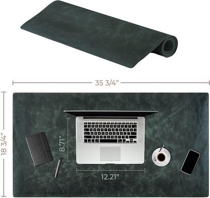 Node Leather Calfskin Leather Desk Pad – Executive Office Desk Mat - Image 6