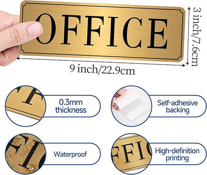 The Office Sign for Home and Business Door，Self-Adhesive Waterproof and - Image 2