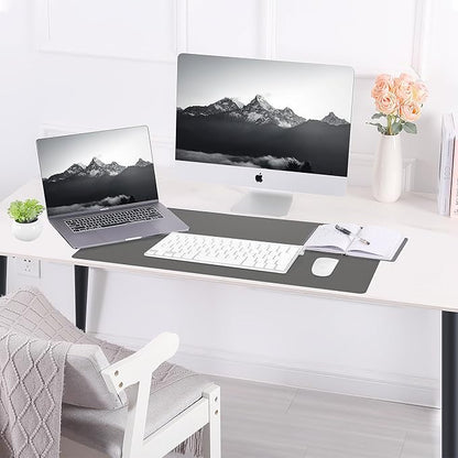 Desk Mat, 35.4" x 17" Leather Desk mat, Double-Sided Desk Pad, Desk matt - Image 6