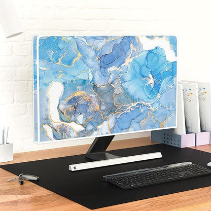 Baocicco Baby Blue Gold Marble Waterproof Screen TV Cover 58, 60 Inch Modern - Image 6