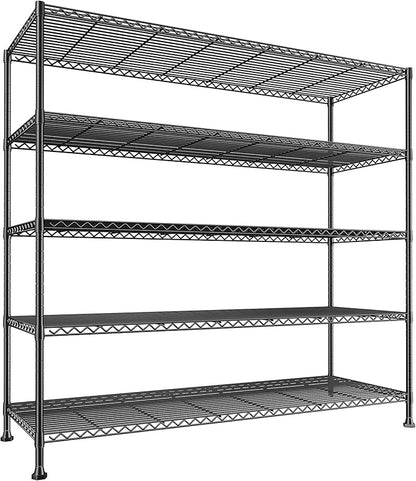 REIBII 45.8“W Metal Shelving Storage Shelves, 5-Tier Wire Shelving Unit by REIBII