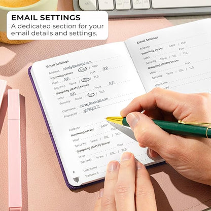 Clever Fox Password Book with alphabetical tabs. Internet Address Organizer - Image 4