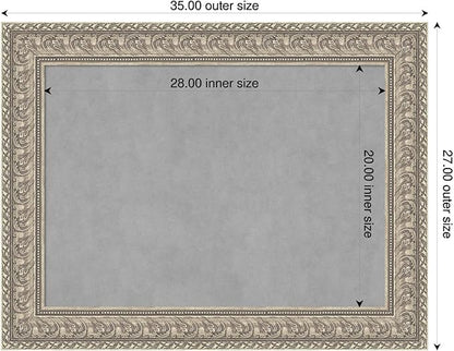 Amanti Art Silver Framed Magnetic Board 27x35 Medium Vision Board - Image 2