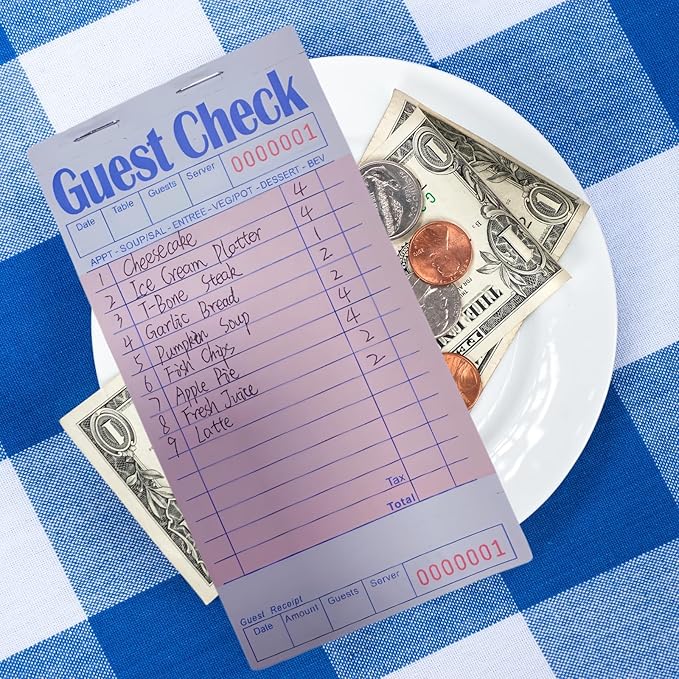 4 Pack Pink Guest Checks Books for Servers, Server Note Pads, Waiter Checkbook - Image 6