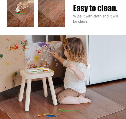 Kuyal Clear Chair Mat, Hard Floor Use, 4.75'×7' Transparent Office Home Floor - Image 6