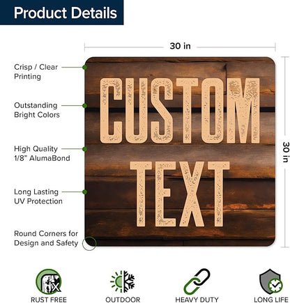 Custom Sign, Custom Street Sign, 11 Font Colors, 13 Font Styles, 4 Hole Options - Image 6