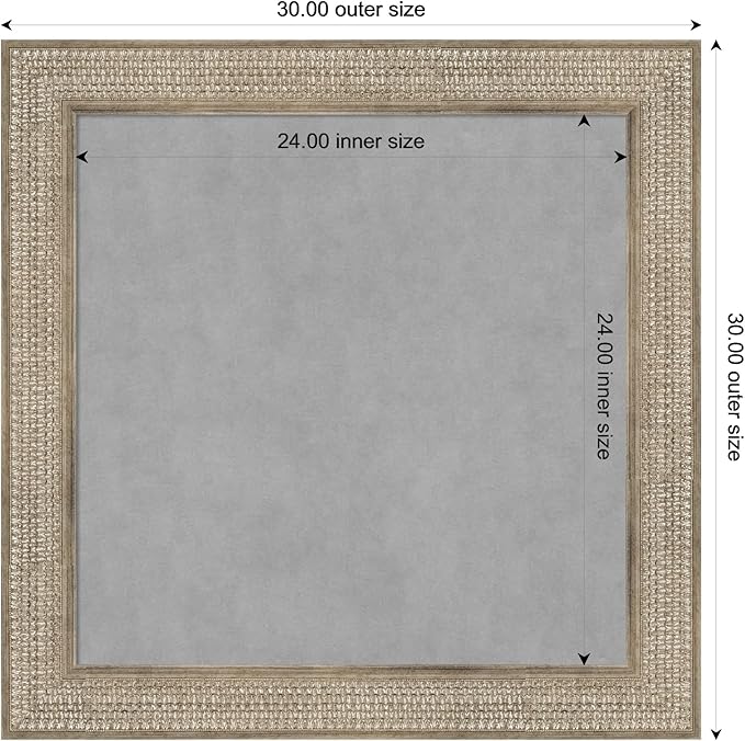 Amanti Art Silver Framed Magnetic Board 30x30 Medium Vision Board - Image 3