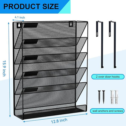 GDINDINFAN 6-Tier Hanging File Organizer Office Cubicle Accessories - Image 3