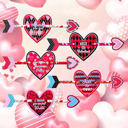 Hdagbnn 72PCS Valentine's Day Pencils, Wooden Heart Pencil - Image 3