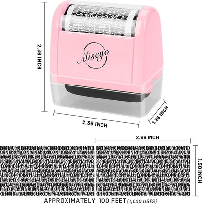 Miseyo Wide Identity Theft Protection Roller Stamp Set - Image 2