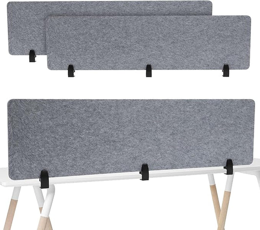 2pcs Privacy Panel, Standing Desk Divider 60"x16" Desktop Office Furniture by Unknown