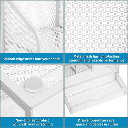 Marbrasse Mesh Pen Holder for Desk, Desk Organizers and Accessories for Office - Image 6
