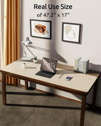 YSAGi Leather Desk Pad Protector, Office Desk Mat, Large Mouse Pad, Non-Slip PU - Image 2